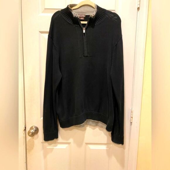 Michael Kors half-zip sweater Men's sz XL. Navy & Gray.